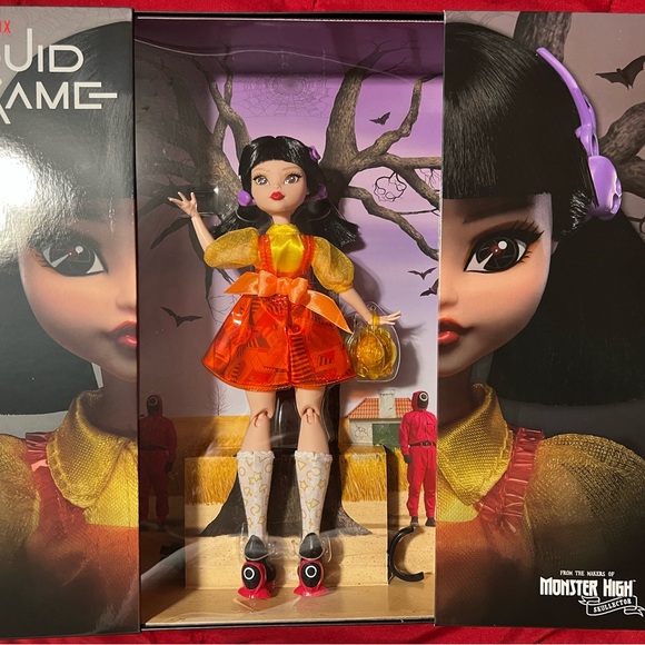 Monster High Doll in Orange and Yellow Dress